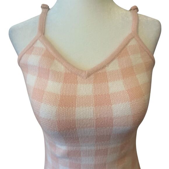 NWT L*Space women's Francie sweater dress size large‎ pink gingham - Picture 7 of 15